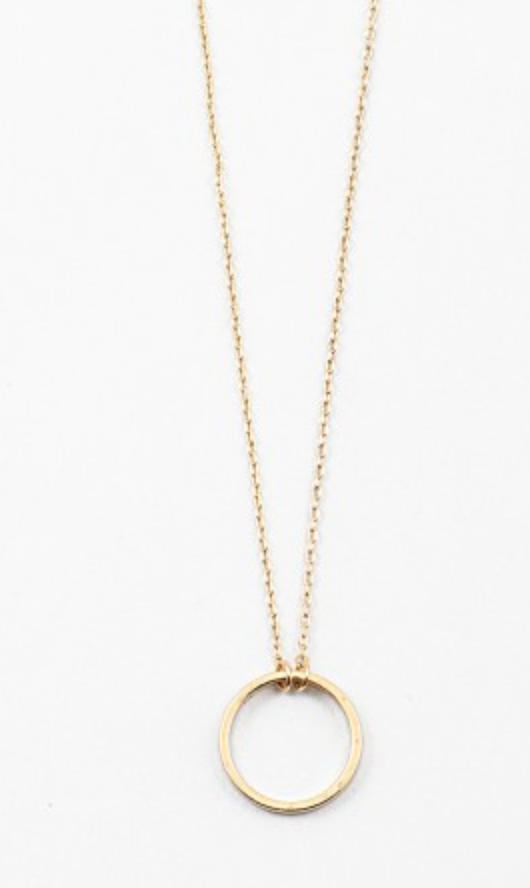 Gold Circle Necklace - Shop Golden Lily