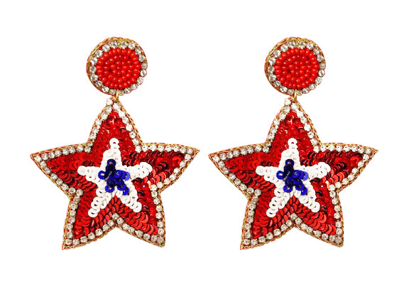 Sequin Star Earrings