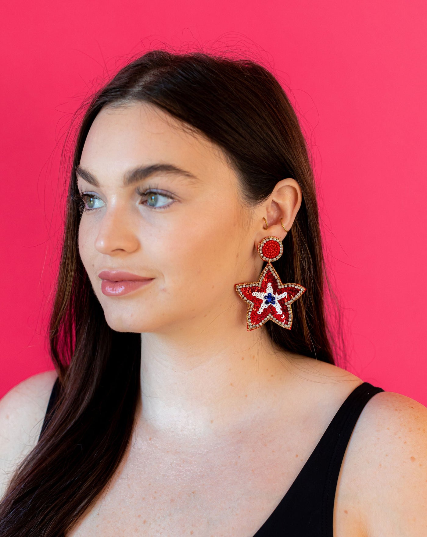 Sequin Star Earrings