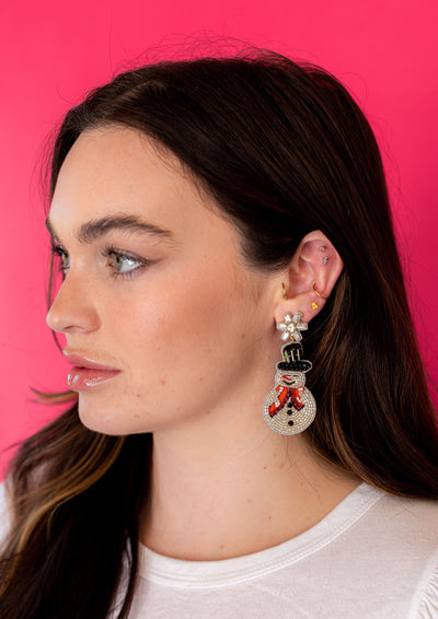 Christmas Snowman Earrings