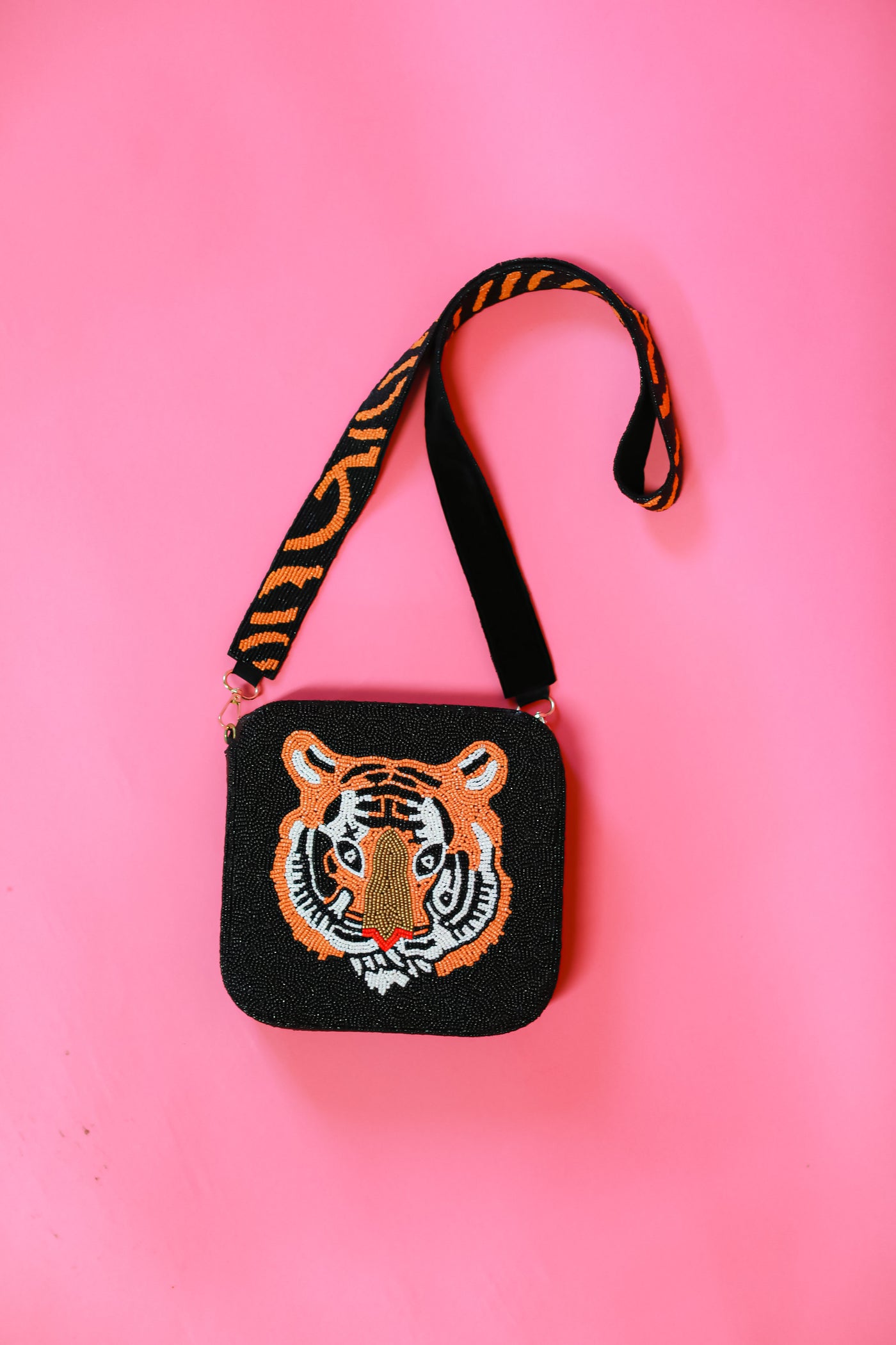 Tiger Seed Bead Box Bag
