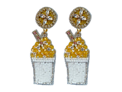 Snowball Earrings - Yellow